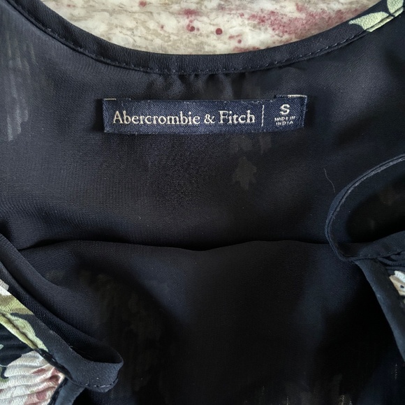 Abercrombie Fitch Shirt Small S Blue Tank Top Floral Lined Lightweight Womens - Picture 4 of 4